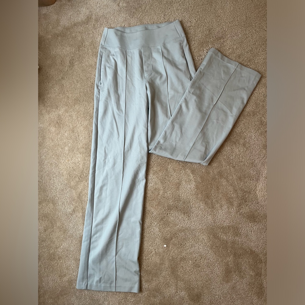wide leg comfy leisure light teal pants
